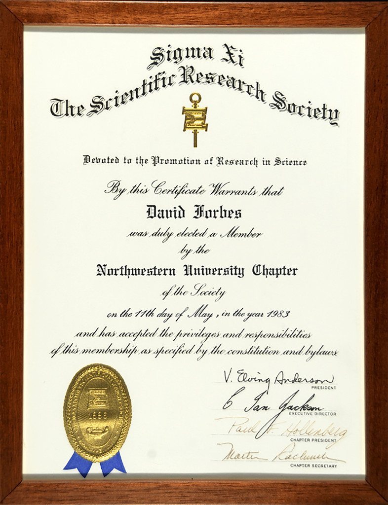 Sigma Xi Honorary Scientific Research Society
